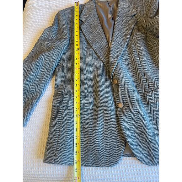 Farah Clothing Co Men's Brown Tweed Wool Elbow Patch Blazer Size 44R Academia - Picture 6 of 16